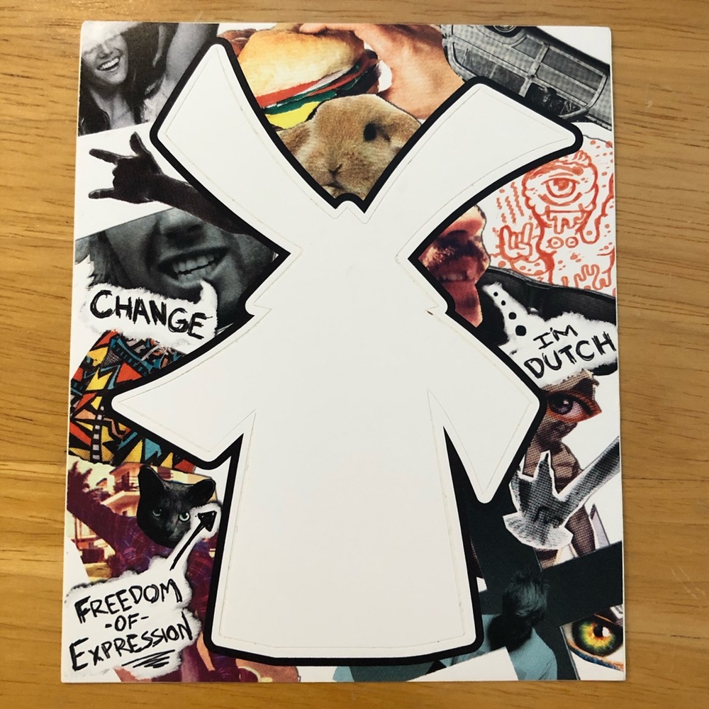 Dutch Bros White Windmill Sticker